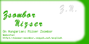 zsombor mizser business card